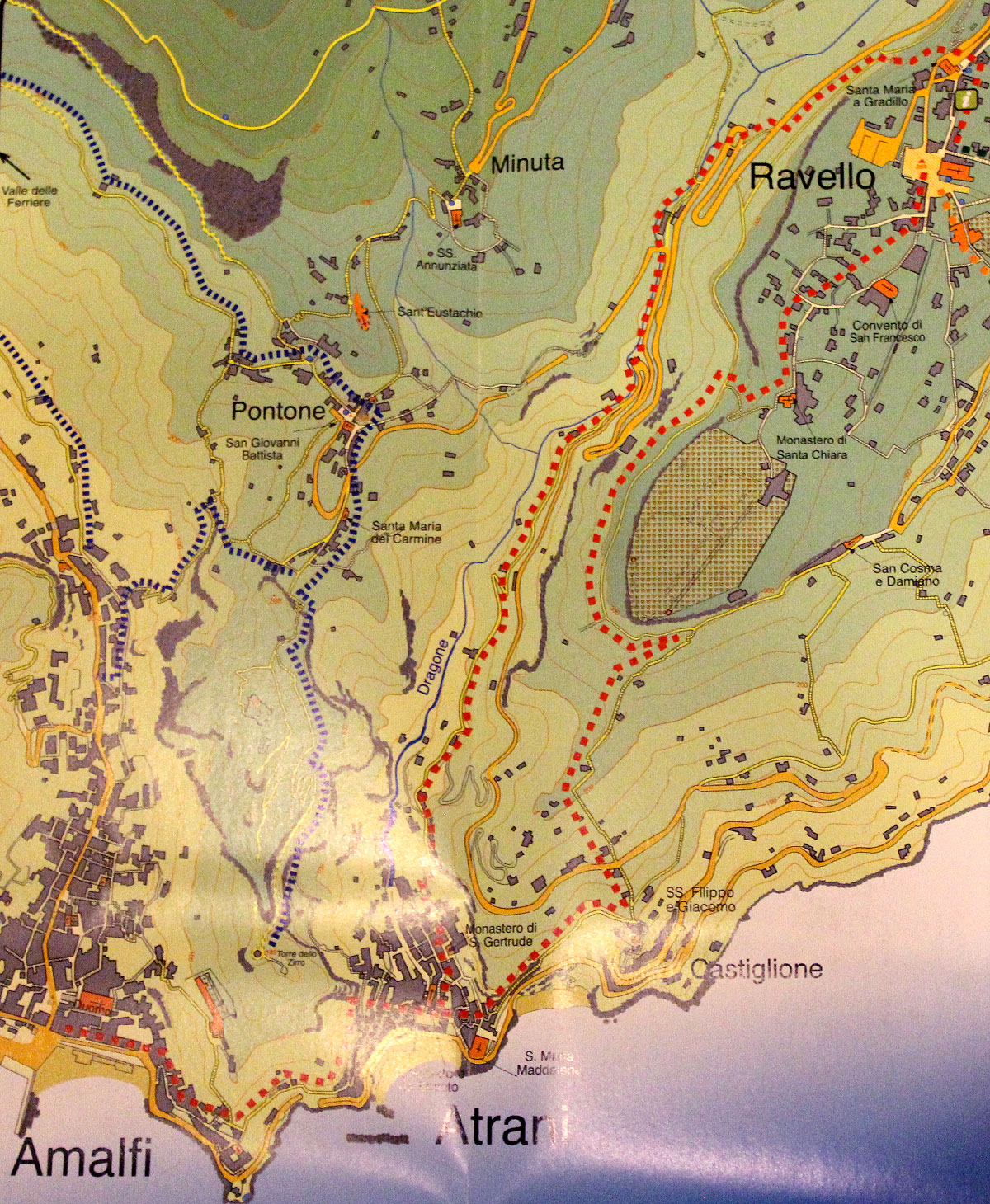 Amalfi, Atrani map